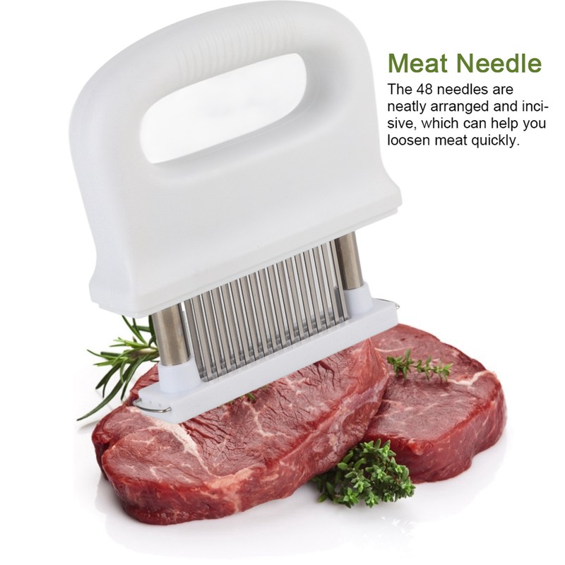 Household 48‑Pin Stainless Steel Loose Meat Needle Steak Needle Meat