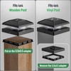 JOFIOS 16pack Modern Black Solar LED Post Cap Lights, 16
