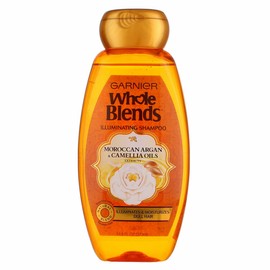 Garnier Whole Blends Illuminating Shampoo - With Moroccan Argan & Camellia Oils Extracts - Net Wt. 12.5 FL OZ (370 mL) Per Bottle - Pack of 4 Bottles