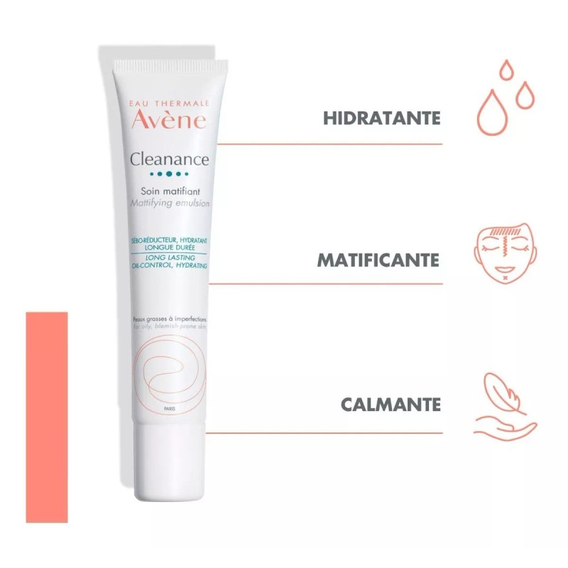 Avène Cleanance Cuidado Matificante 40ml Piel Grasa