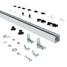 JUBEST 72" Bifold Door Hardware, Top Mounted Bi fold Door Hardware Kits, Closet Door Hardware for Inside Door, Bathroom, Cabinet, 4 Doors System (NO Doors Include)