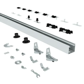JUBEST 72" Bifold Door Hardware, Top Mounted Bi fold Door Hardware Kits, Closet Door Hardware for Inside Door, Bathroom, Cabinet, 4 Doors System (NO Doors Include)