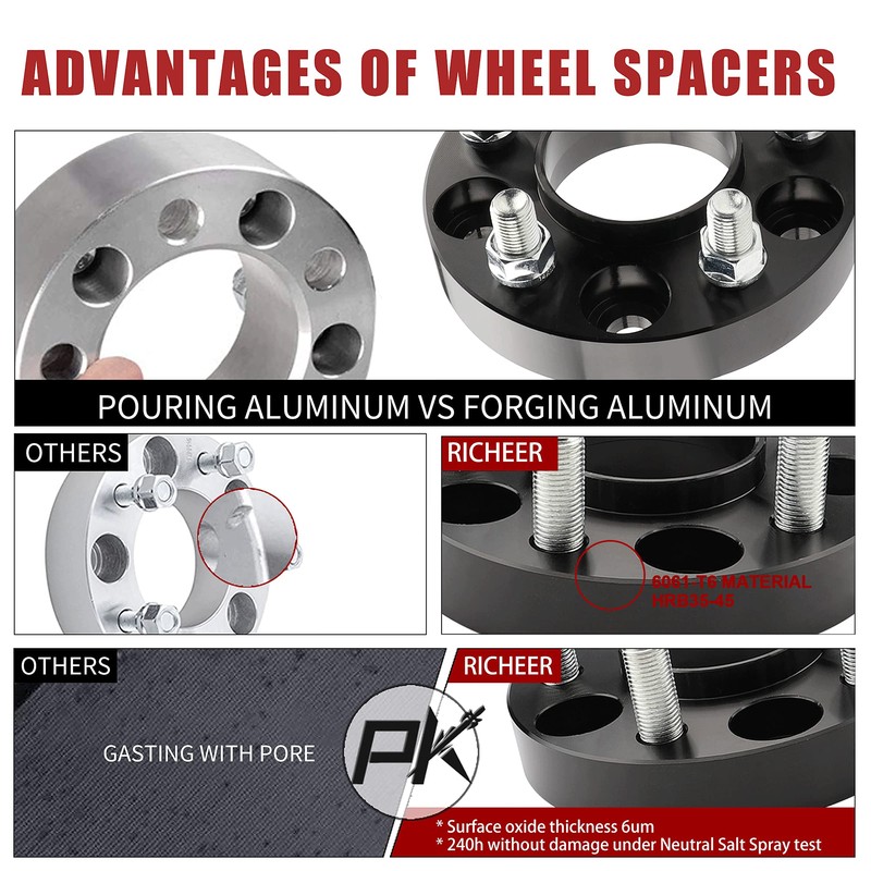 Richeer 5x120mm Hub Centric Wheel Spacers for 2010-2022 Camaro 2008-2019