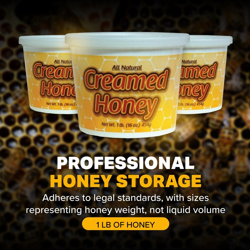 Mann Lake Premium Creamed Honey Tubs, Durable, Airtight Containers with