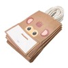 25Pcs Kraft Paper Gift Bag Animal Pattern Multipurpose Kraft Bag