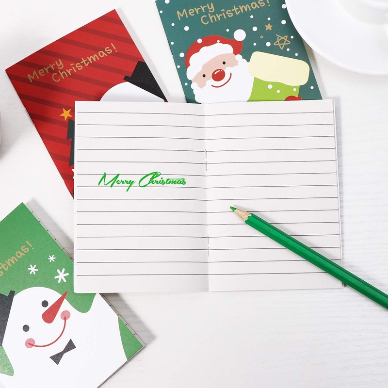 STOBOK Christmas Notepads 48 Pieces Mini Notebook Christmas Small Diary