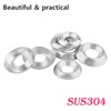 Qrity 40 Pcs 304 Stainless Steel Cup Washer, M3x11mmx2.5mm Countersunk