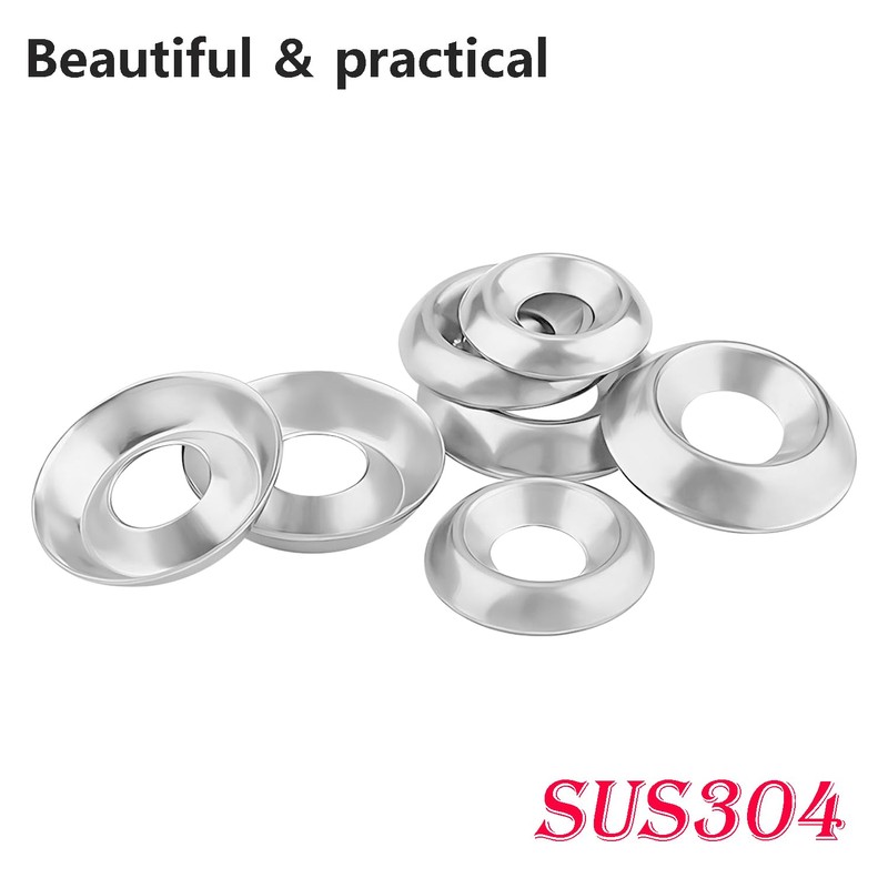 Qrity 40 Pcs 304 Stainless Steel Cup Washer, M3x11mmx2.5mm Countersunk