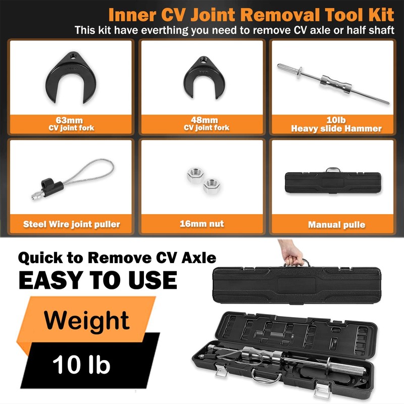 E-cowlboy Inner CV Joint Puller Slide Hammer Front Wheel Drive