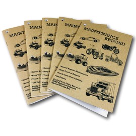 Peaceful Creek Manuals Maintenance Record, Service Repair Log Book, 5pk.: Automotive, Recreational Vehicle, Construction Equipment, Tractor, Truck, Boat, Auto, OSHA Approved (5)