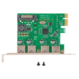 USB3.0 Expansion Card 5Gbps Transmission VIA Chip 4 Ports Enclosed High Power Inductor Pcie Card Compatible USB1.1/2.0