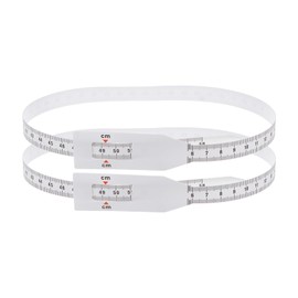 sourcing map 2Pcs Head Circumference Tape 56cm Plastic Measuring Rule Measure for Child Head Arm Circumference, White