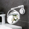 Holibanna Wall Mounted Makeup Mirror Folding Rotating Vanity Mirror for
