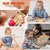 Iharpro Busy Board with 19 LED Light Switches, Montessori Toys