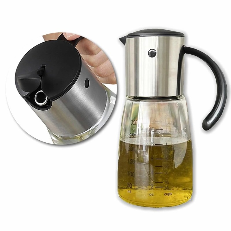 YO-KO Gravity Oil & Vinegar Pot Gravity Silver Oil &