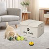 Geyecete Large Storage Boxes - Large Linen Fabric Foldable Storage