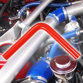 X AUTOHAUX 13mm 0.51" ID 90 Degree Elbow Silicone Reducer Hose Pipe Bend Turbo Water Intercooler Red