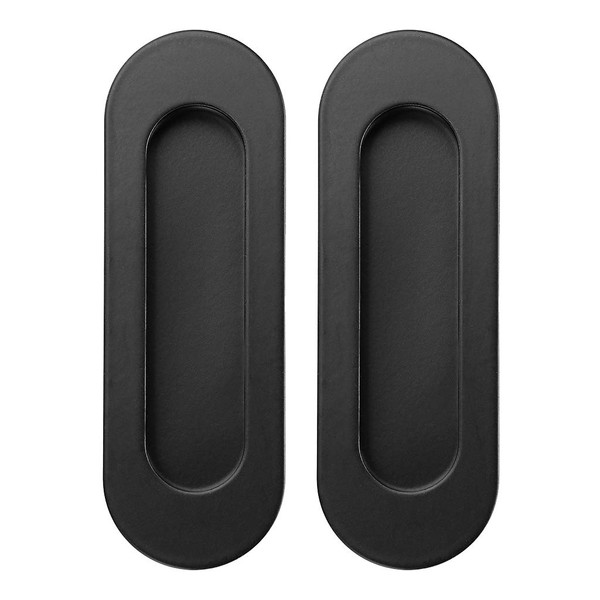 IGNPION 2pcs Stainless Steel Sliding Door Flush Handle Oval Recessed
