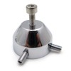 HTTMT- Chrome Slotted Finned Spark Plug Head Bolt Covers Compatible