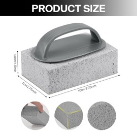 Set of 4 pumice stones for cleaning the oven, grill cleaning bricks with handles, grill brick,natural cleaning pumice, flat stone cleaning bricks for barbecue pool bathroom sink