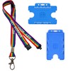 Rainbow 15mm Key Worker Neck Lanyard with 3 Point Safety
