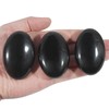 Ladeukoi Ladeukoi Oval Black Obsidian Palm Stone, Polished Worry Pocket