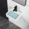 KARAMAG Small Vessel Sink 13"x11" Wall Mount Bathroom Sink Rectangular