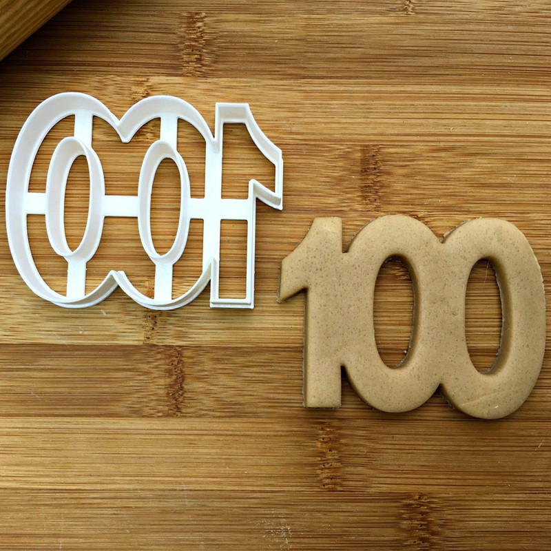 Sweet Prints Inc Number 100 Cookie Cutter - Dishwasher Safe