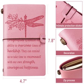 Dragonfly Gifts Leather Journal Notebook Dragonfly Gifts for Women Dragonfly Lover Gifts Inspirational Gifts Encouragement Gifts for Friends Women Men
