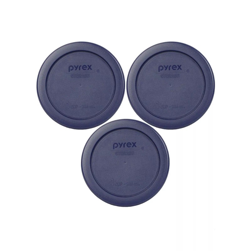 Pyrex 7202-PC Dark Blue Round Plastic Replacement Storage Lid Cover