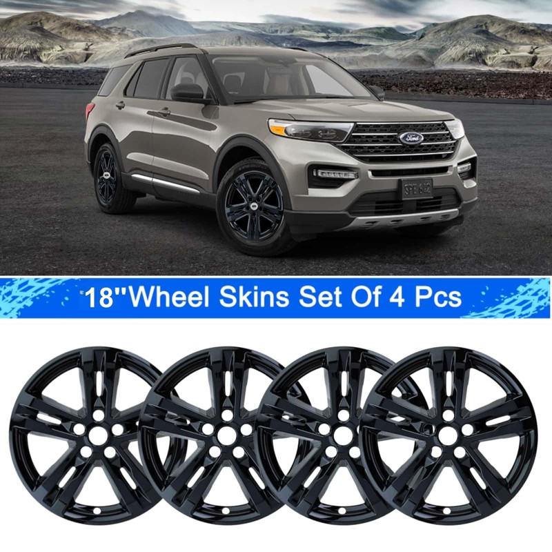 18 inch Wheel Skins compaitble with Ford Explorer 2020-2024; Set