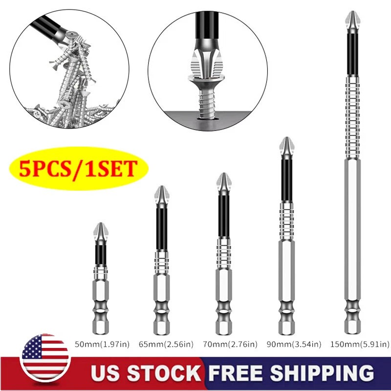 Unbranded 2SET High-Magnetic Screwdriver Drill Bit,Strong Magnetic Durability Drill Bit