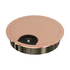 Skweawert Desk Grommet 2 Inch 50mm, Zinc Alloy Computer Desk Wire Hole Cover, Office Desktop Cord Cable Hole Metal Ring, Red Bronze
