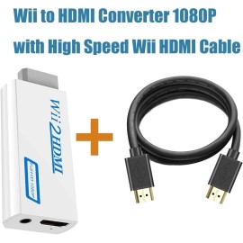 Brand: KMKO SNLLMZI Wii to HDMI Adapter Converter with 3.5mm Audio Jack & 1080p white