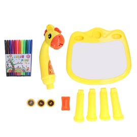 Kids Drawing Projector Cute Deer Shape Educational Kids Painting Set with Watercoloe Pens for Painting Learning Gift