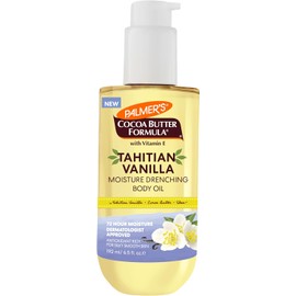Palmer's Cocoa Butter Formula Tahitian Vanilla Body Oil, Aceite Hidratante con Manteca de Karité y Vitamina E para una Piel Más Suave, Humectación 72 Horas, Dermatológicamente Probado, 192ml