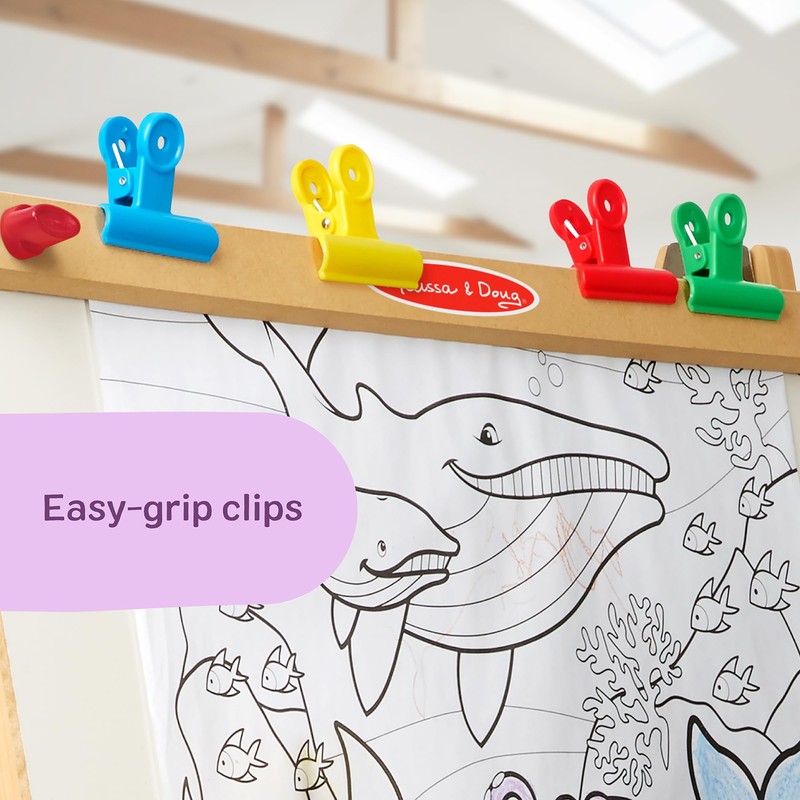 Melissa & Doug Deluxe Wooden Art Easel for Kids with