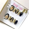 Queen of Gold Full Stone Handmade Nail Tips - Half
