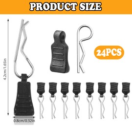24 Pieces RC Accessories, Body Clips, Body Clips RC Car, for Traxxas Redcat Hpi Himoto Hsp Exceed RC 1/12 1/14 1/16 Scale Car Shell Scx24 Trx4m Parts Truck Buggy