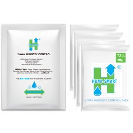 Humi-Smart 72% RH 2-Way Humidity Control Packet – 30 Gram 4 Pack