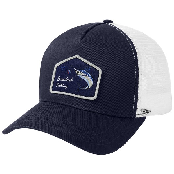 BASSDASH Trucker Hat Embroidered Patch Adjustable Baseball Cap Mesh Back
