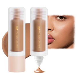 Full Coverage Foundation for Mature Skin - Long Wear Matte Face Foundation, Bottom Press Liquid Foundation Removable, Full Coverage Foundation for Women and Girls (05#, 40ml)