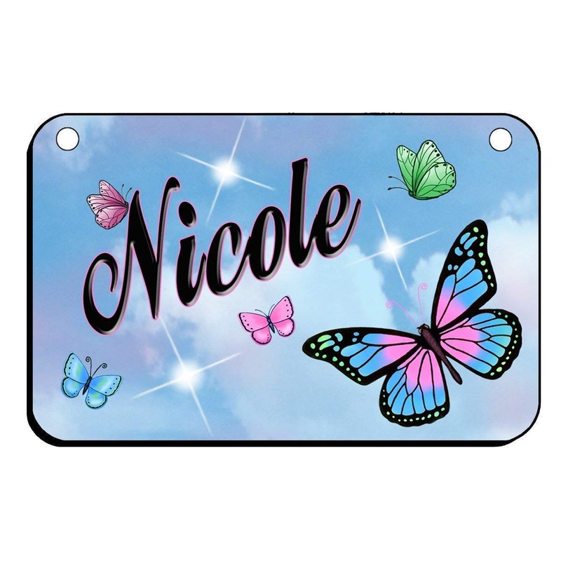 Butterflies Hearts Butterflies Bicycle License Plate Personalize Gifts 2.75 in