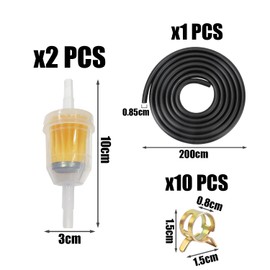 1 Set of Fuel Filter Hose Set, Fuel line Set, Fuel Hose, Oil line, Gas line Set, Suitable for Tractors and Motorcycles