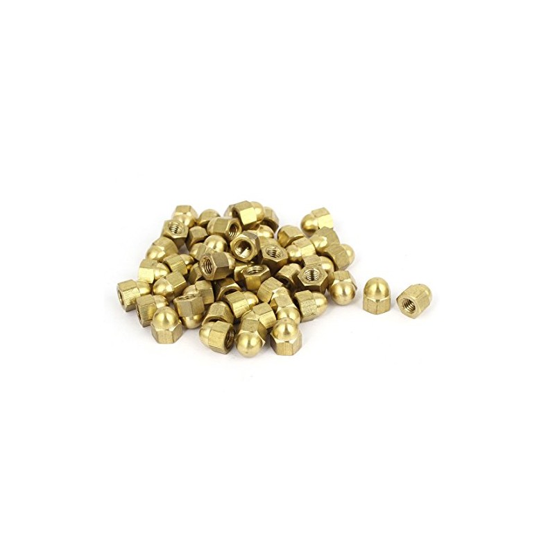 sourcingmap M5 Thread Dia Dome Head Brass Cap Acorn Hex