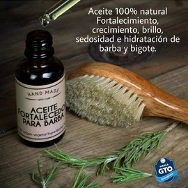 Aceite Fortalecedor Growth Beard - Aroma a Bergamota y Romero - 100% Natural - 30ml