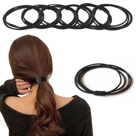 Fuyunohi Hair Rubber Black Non-Trace Hair Rubber Hair Elastic Simple Simple Stretch Ponytail Ring Hair Rubber Buns Hair Clip-on Hair Rubber Adult Stylish Set of 6 Elastic Hair High Elasticity Korean