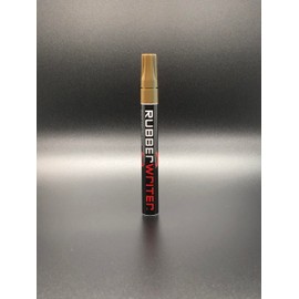 ColorLugs RubberWriter Paint Pen for Car Tires | Oil-Based Marker for Tire Lettering | Waterproof Ink | Fast Drying | Medium Size Tip | Apply at Home | Color: Gold | Pack of 2 Pens