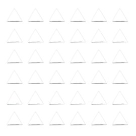 Ruwado 50 Pcs Triangle Beading Hoop Brass Small 1.5 x 1.5 x 1.5 cm Hollow Frame Open Bezel Charms for Jewelry Making Kits Necklace Bracelets Earring Crafting Project (Silver)