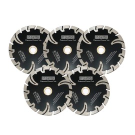 DT-DIATOOL Diamond Blade 5 Inch 5pcs for Granite Stone Concrete Marble Hot Pressed Cutting Disc with T-Protective Segment